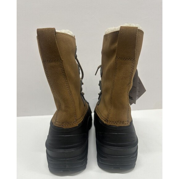 Totes Vermont men size 10 M winter boots brown suede upper and man made material - Picture 8 of 9